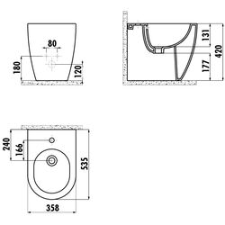 Bideu de podea Creavit Free FE500-00CB00E-0000 (White) Thumb