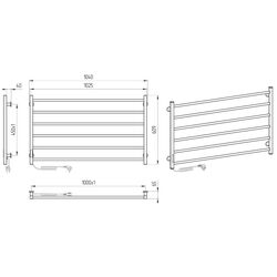Полотенцесушитель электрический Laris Gorizont CK6 1000x600 Left (White) Thumb