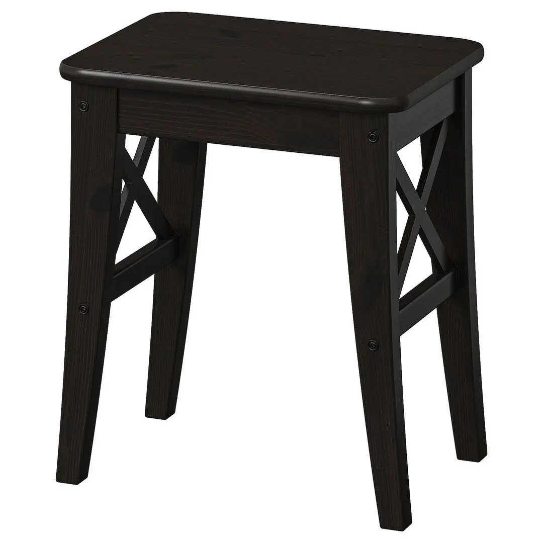 Taburet Ikea Inglof (Negru-maro)