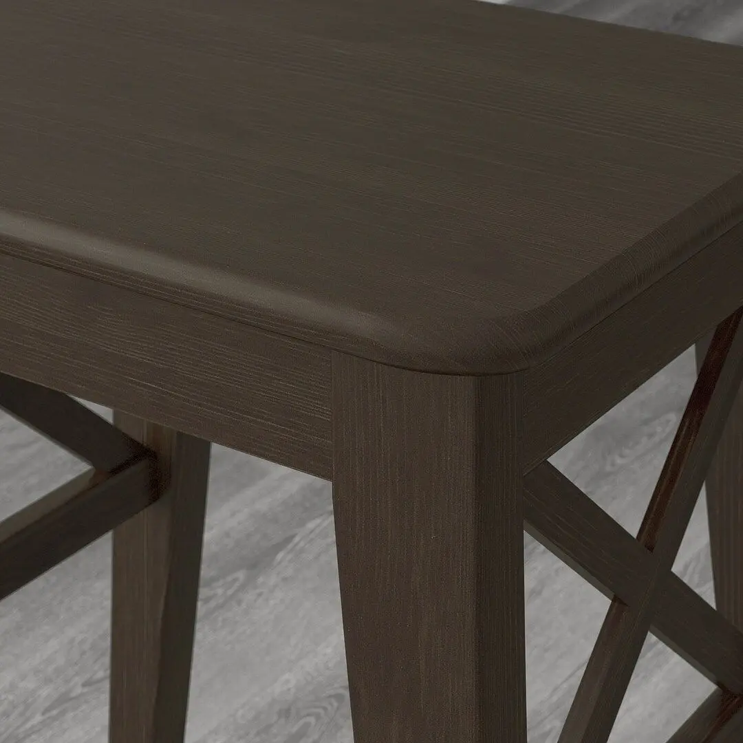 Taburet Ikea Inglof (Negru-maro) - 2