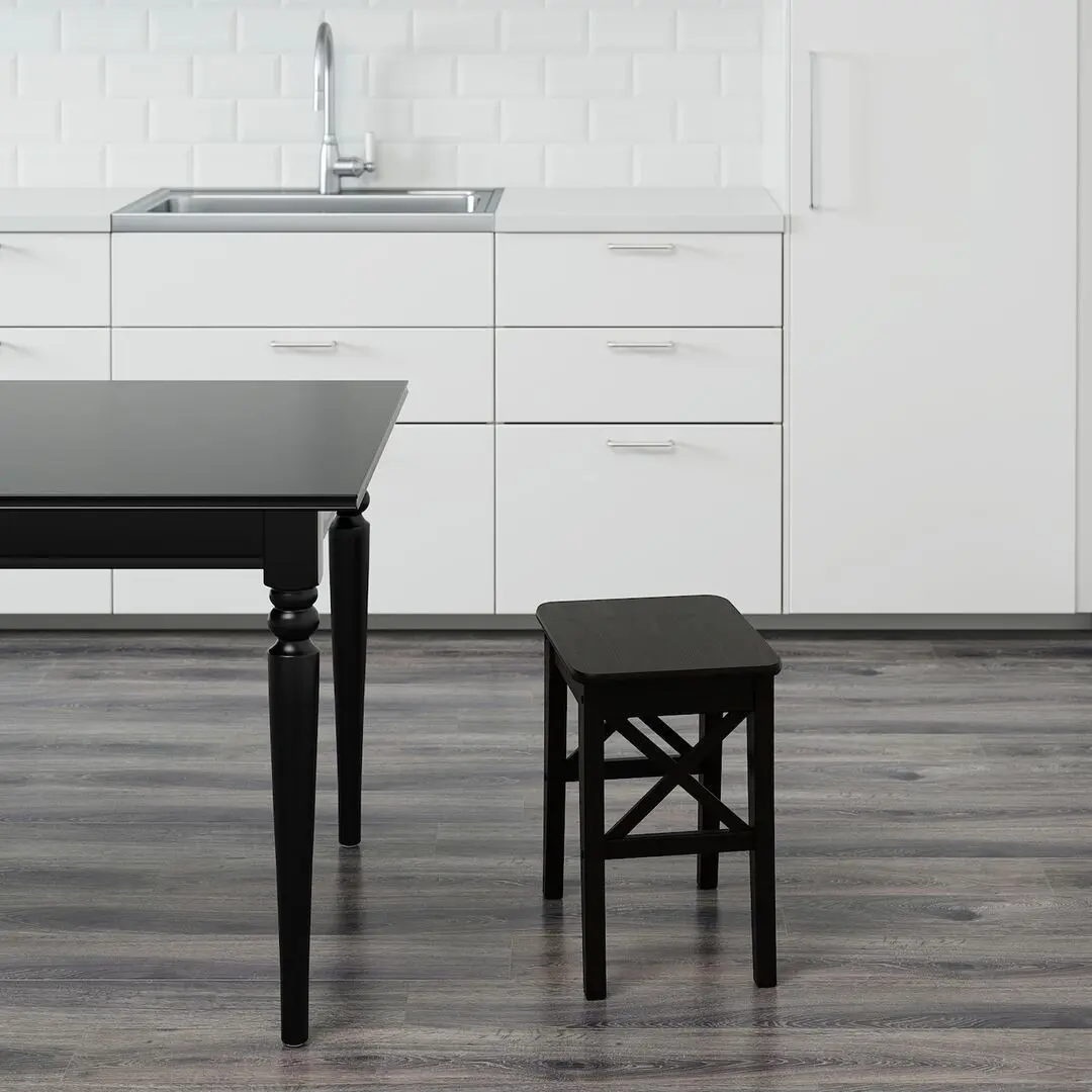 Taburet Ikea Inglof (Negru-maro) - 3