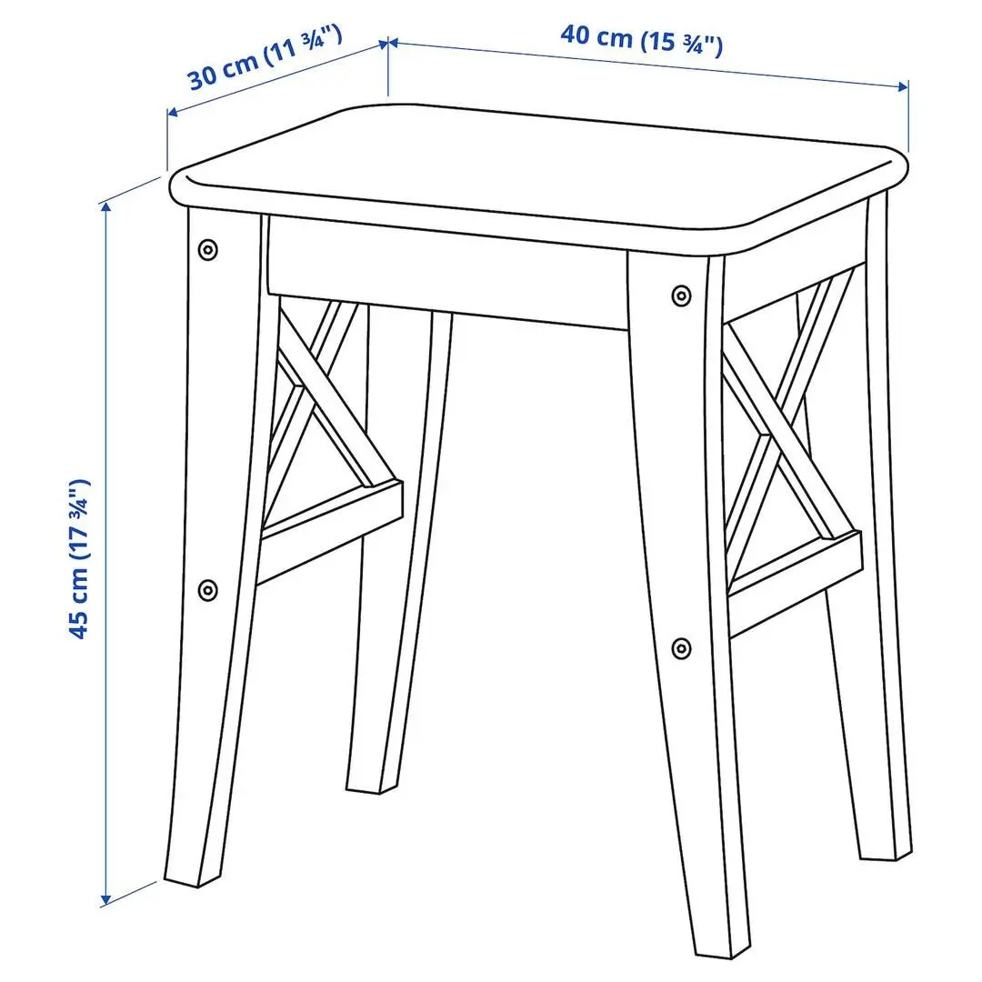 Taburet Ikea Inglof (Negru-maro) - 4