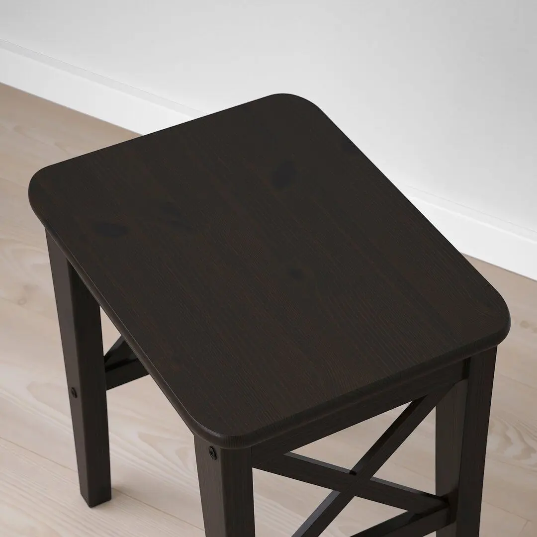 Taburet Ikea Inglof (Negru-maro) - 5