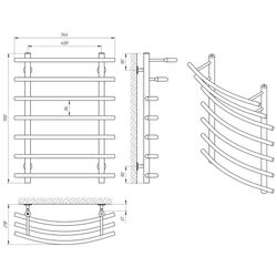 Полотенцесушитель Laris Kaskad P7 400x700 (Chrome) Thumb