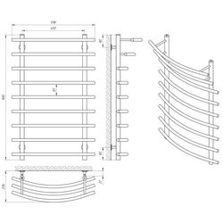 Uscator de prosop Laris Kaskad P9 450x900 (Chrome) Thumb