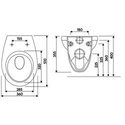 Vas WC suspendat Kolo Idol M1310002U (White) Thumb