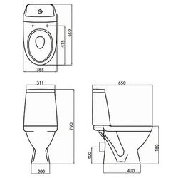 Vas WC compact Kolo Modo L39000000 (White) Thumb