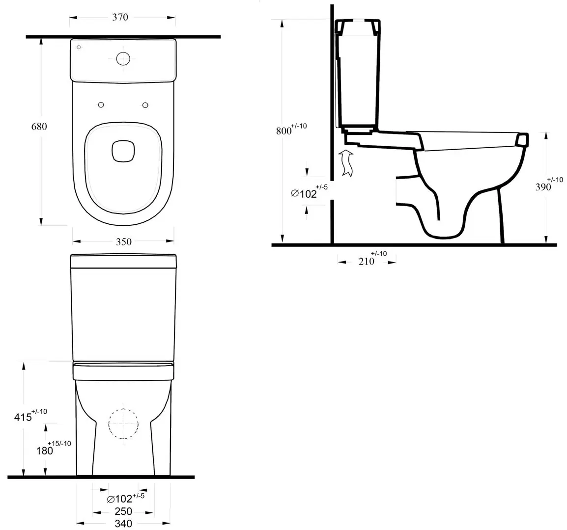 Унитаз Ege Vitrifiye Lagina 35403 (White)