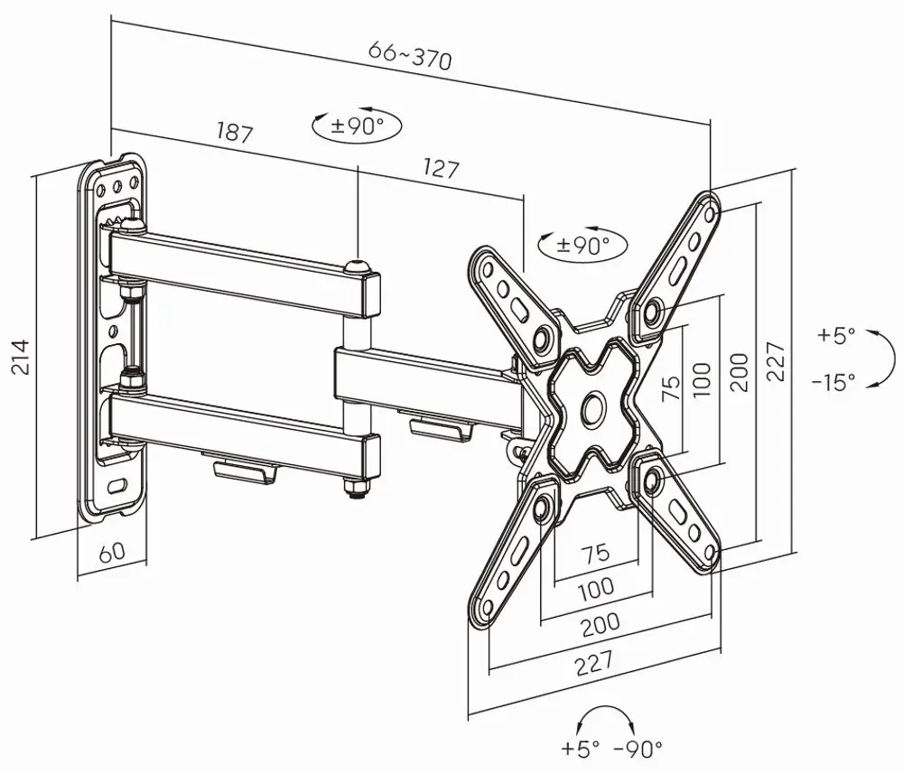 Suport pentru televizor Brateck LDA40-223 (Black) - 4