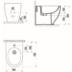 Биде напольное Creavit Mare MA500-00CB00E-0000 (White) Thumb
