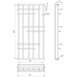 Полотенцесушитель Mario Elite 1230х600/1200 (Chrome) Thumb