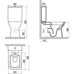 Унитаз Creavit Nova NV361-11CB + NV410 + KC1603.01.00 + IT5130 Rimoff (White) Thumb