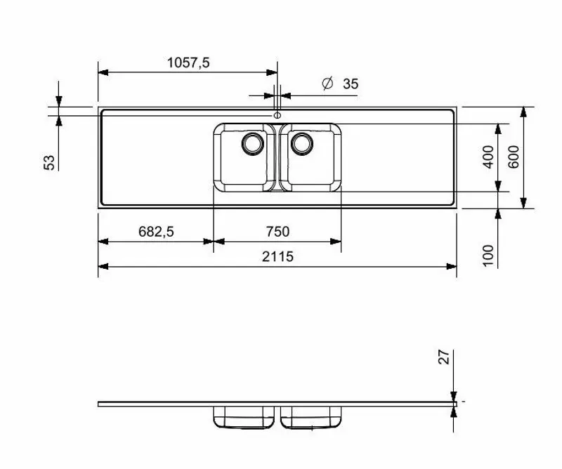 Кухонная мойка Reginox R36259 (Inox)