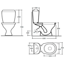 Vas WC Керамин Симпл МС Инкоэр-Б1 (White) Thumb