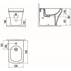 Биде напольное Creavit Solo SO500-00CB00E-0000 (White) Thumb