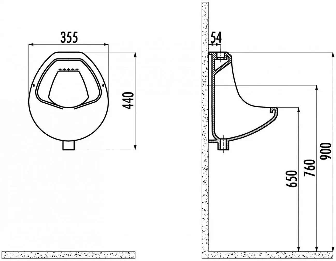 Писсуар Creavit TP600-00CB00E-0000 (White)