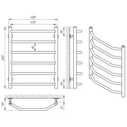 Полотенцесушитель Laris Viktorya P6 450х600 (Chrome) Thumb