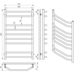 Uscator de prosop Laris Viktorya P9 500х900 (Chrome) Thumb