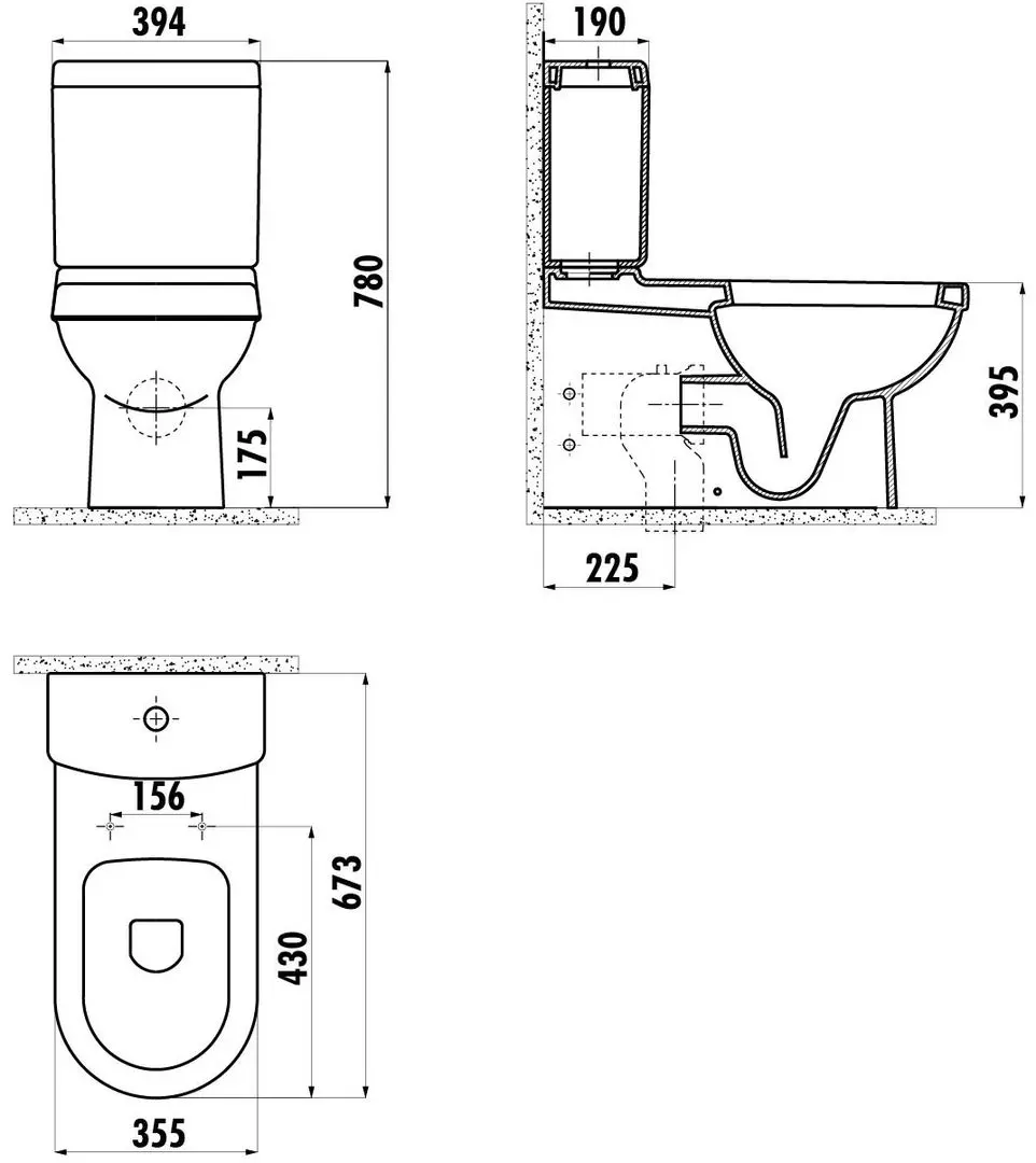 Унитаз Creavit Vitroya VT360-11CB + VT410 + KC0103.03.00 + IT5130 (White)
