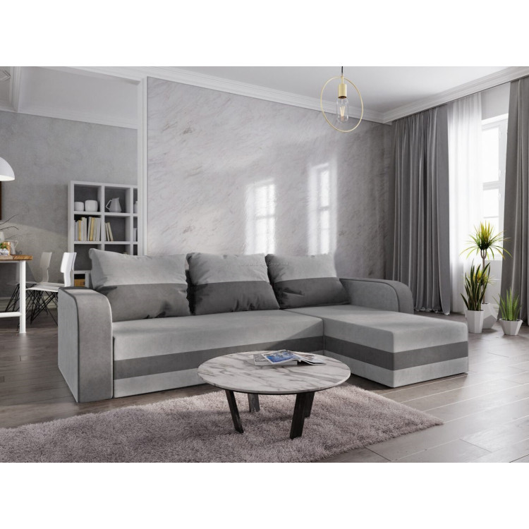 Диван угловой Space Meble Hewlet Bis Sawana 05/Sawana 14 (Dark Gray/Black)