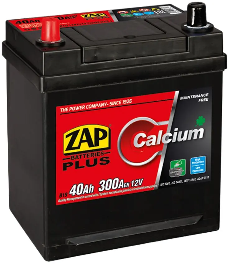 Аккумулятор Zap Plus 40Ah 300A 54079