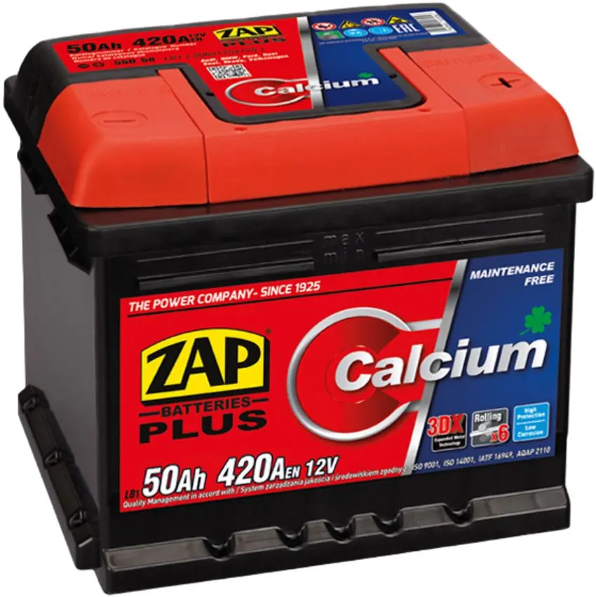 Acumulator Zap Plus 50Ah 420A 55058