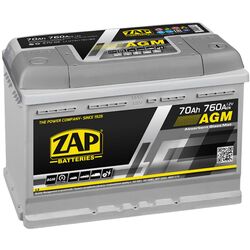 Acumulator Zap AGM 70Ah 760A 57002