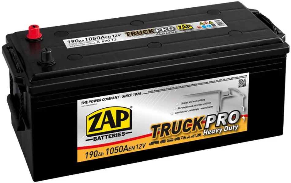Acumulator Zap Truck Pro HD 190Ah 1050A 69013 