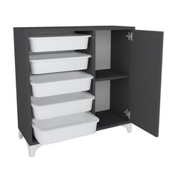 Тумба-органайзер для хранения игрушек Bofigo с 5 контейнерами (Anthracite) Thumb