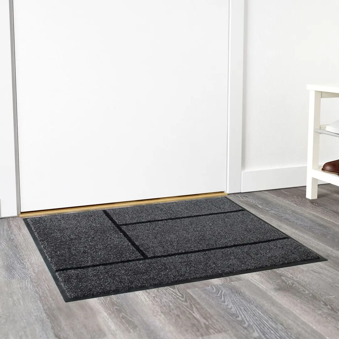 Коврик входной Ikea Koge 69x90 (Серый/Черный) - 6