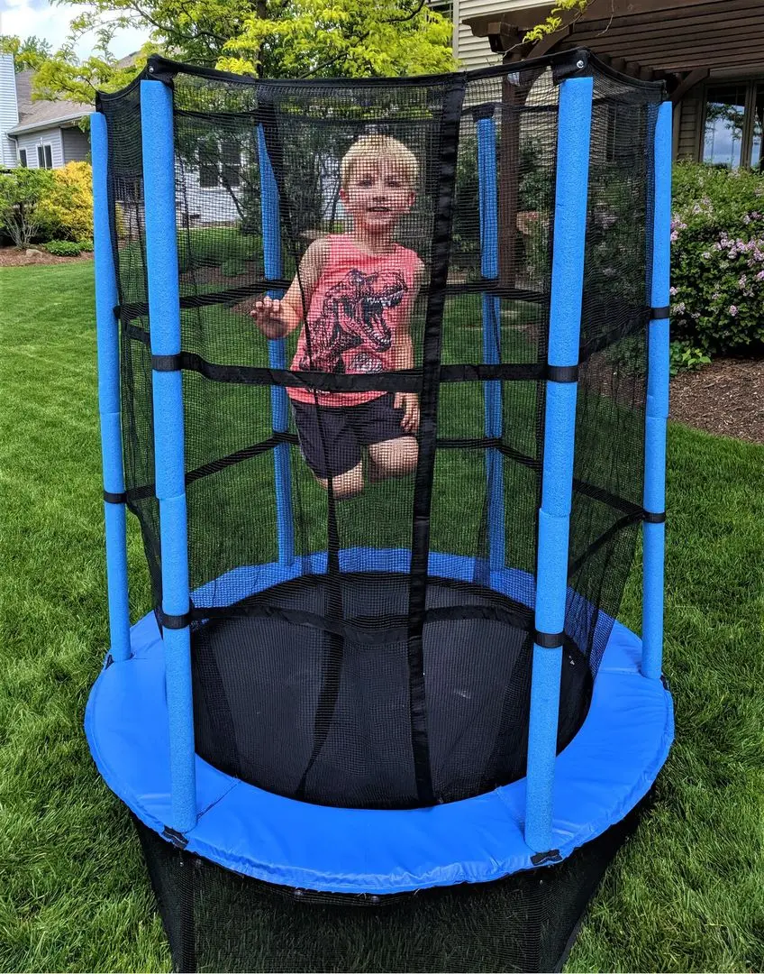 Батут с защитной сеткой Waltz VOR57355 1.44 m (Blue/Black) - 4