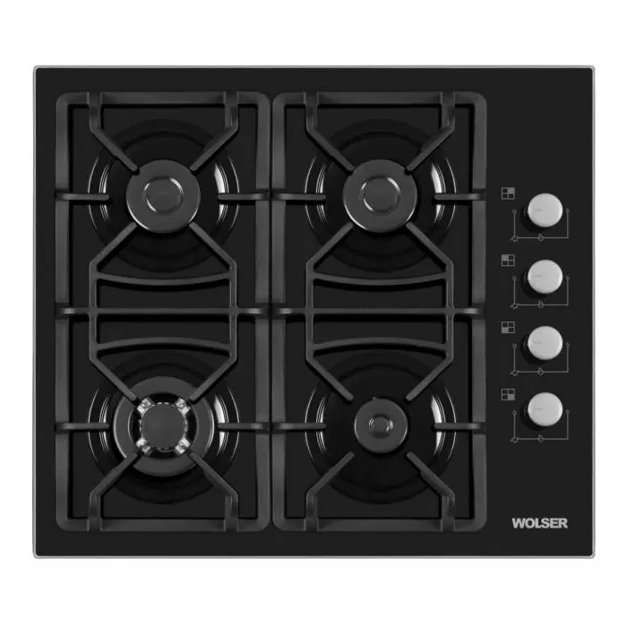 Plita incorporabila pe gaz Wolser WL-F 6401 GT IC (Black)