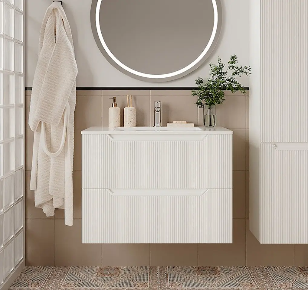 Set dulap cu lavoar Supraten Andra 60 + TG 60B (White)