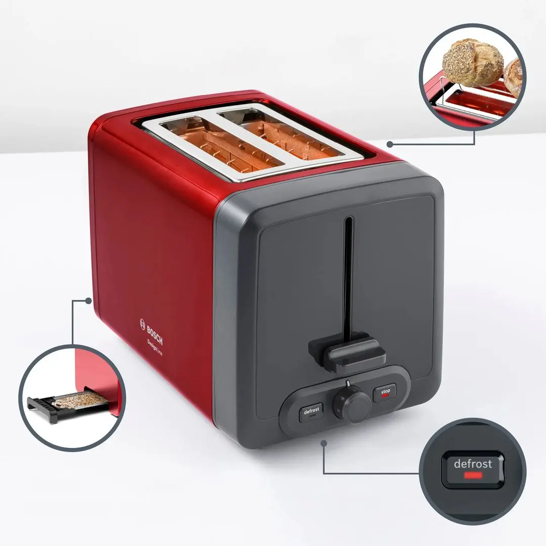 Тостер Bosch DesignLine TAT4P424 (Red)
