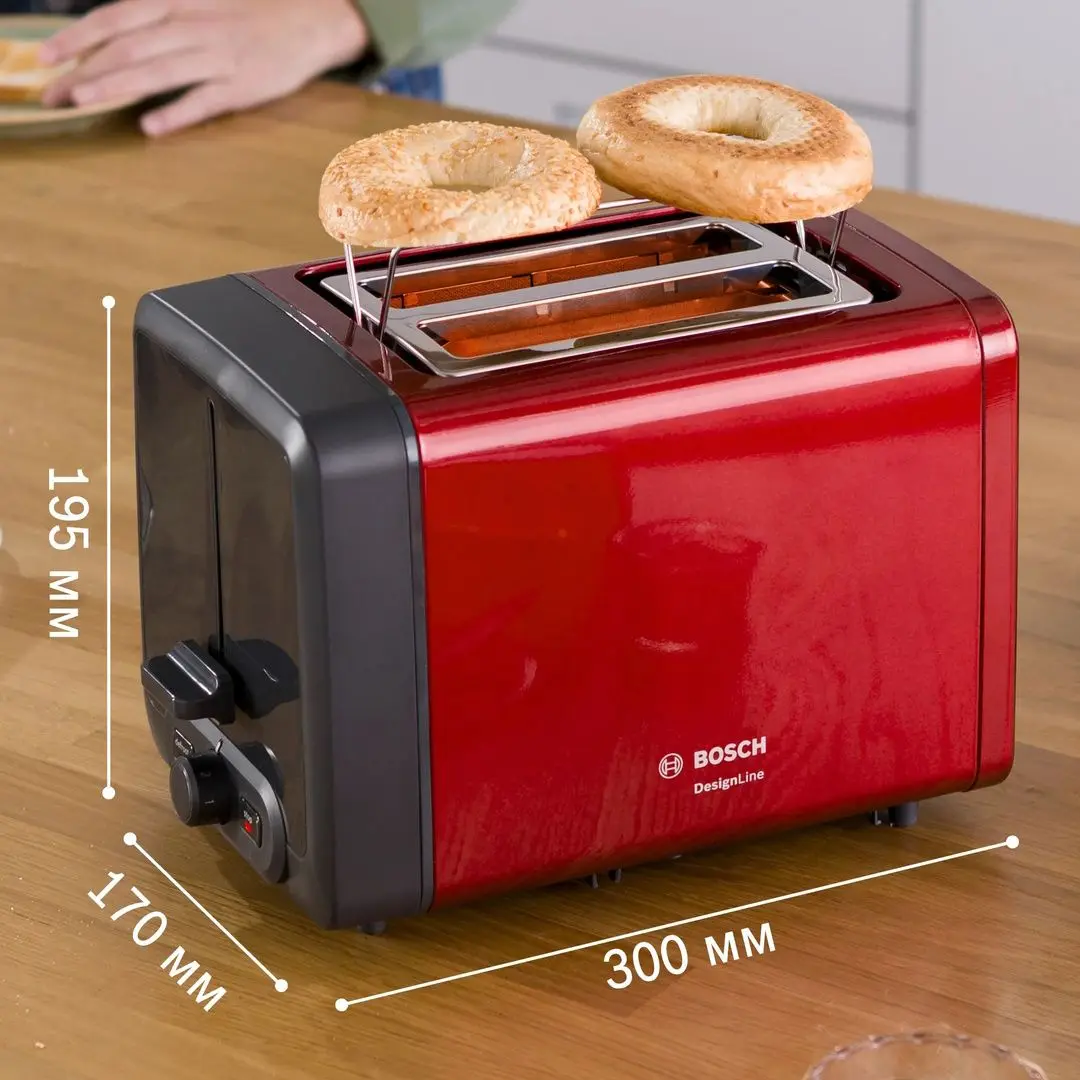 Тостер Bosch DesignLine TAT4P424 (Red)