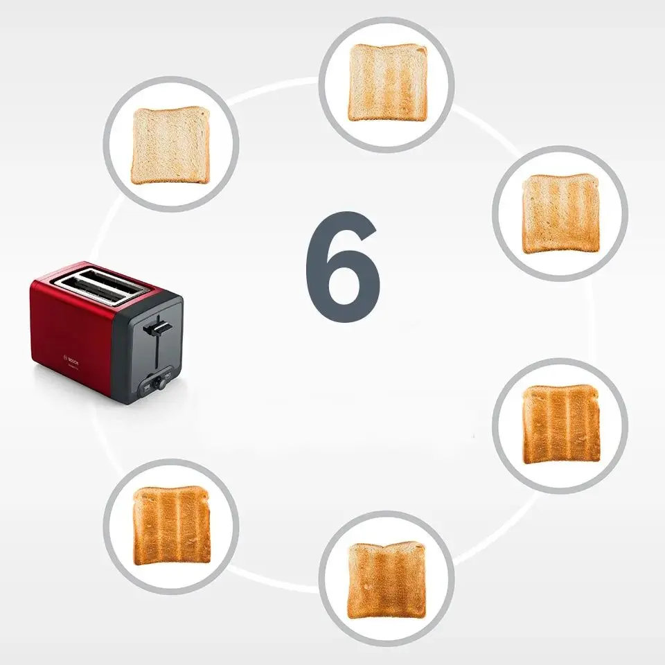 Тостер Bosch DesignLine TAT4P424 (Red)