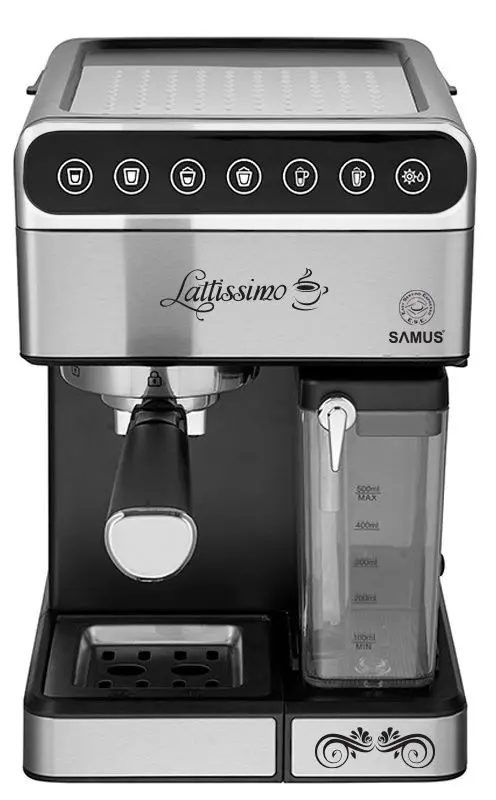 Aparat de cafea Samus Lattissimo (Black/Inox)