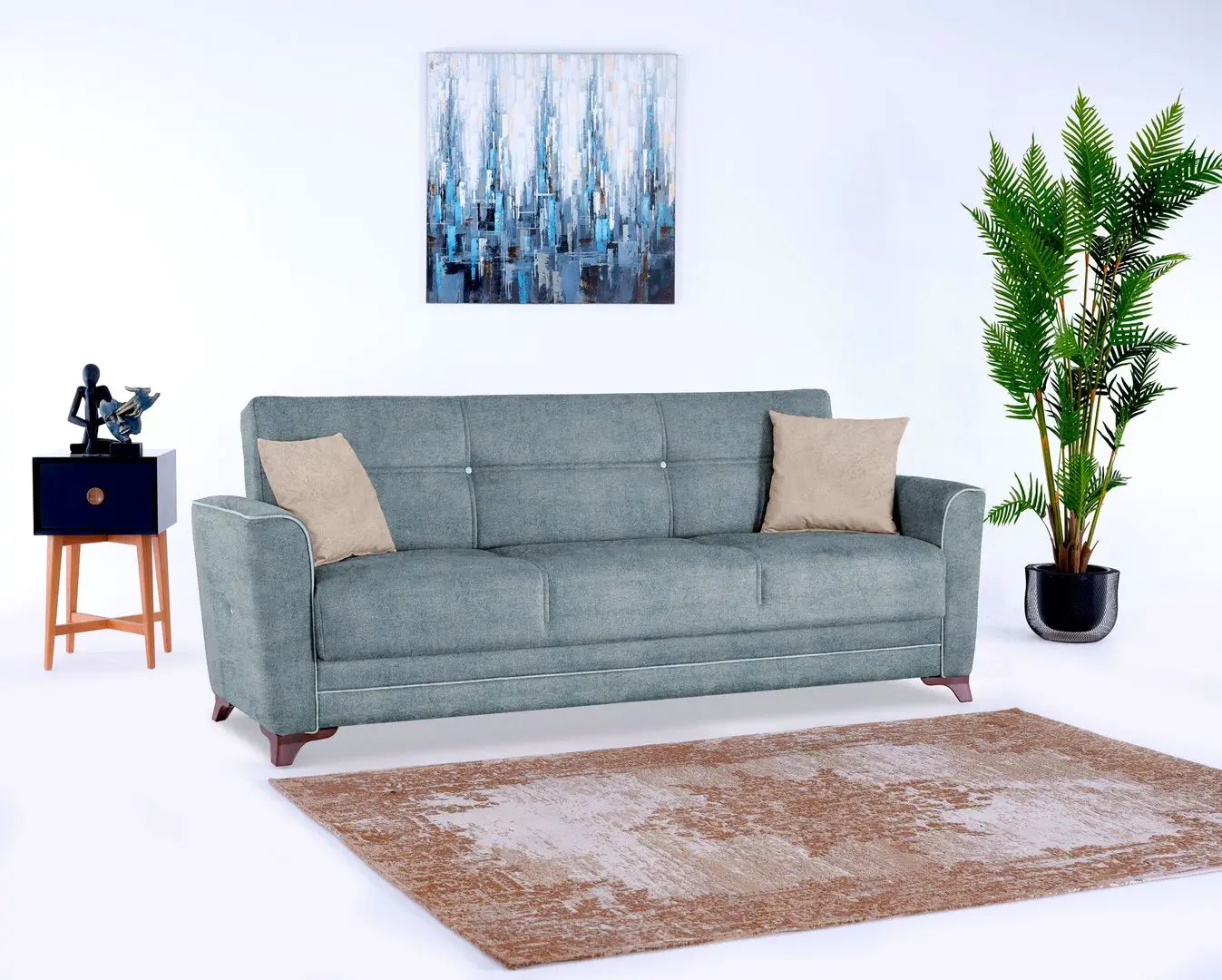 Canapea Fabulous Cinar 3-locuri 51-100 (Gray-Blue)