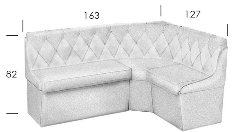 Coltar de bucatarie Modern Orion 2232/2300 (Light Gray/Snow White)