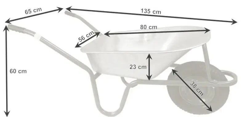 Садовая тачка Chomik HAT0640 (Inox/Red)