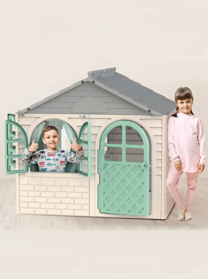 Casuta pentru joaca Doloni 138x133x120 (Cream/Turquoise)
