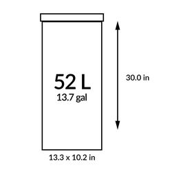 Мусорное ведро Hailo BigBox Swing XL 52L (White/Black) Thumb