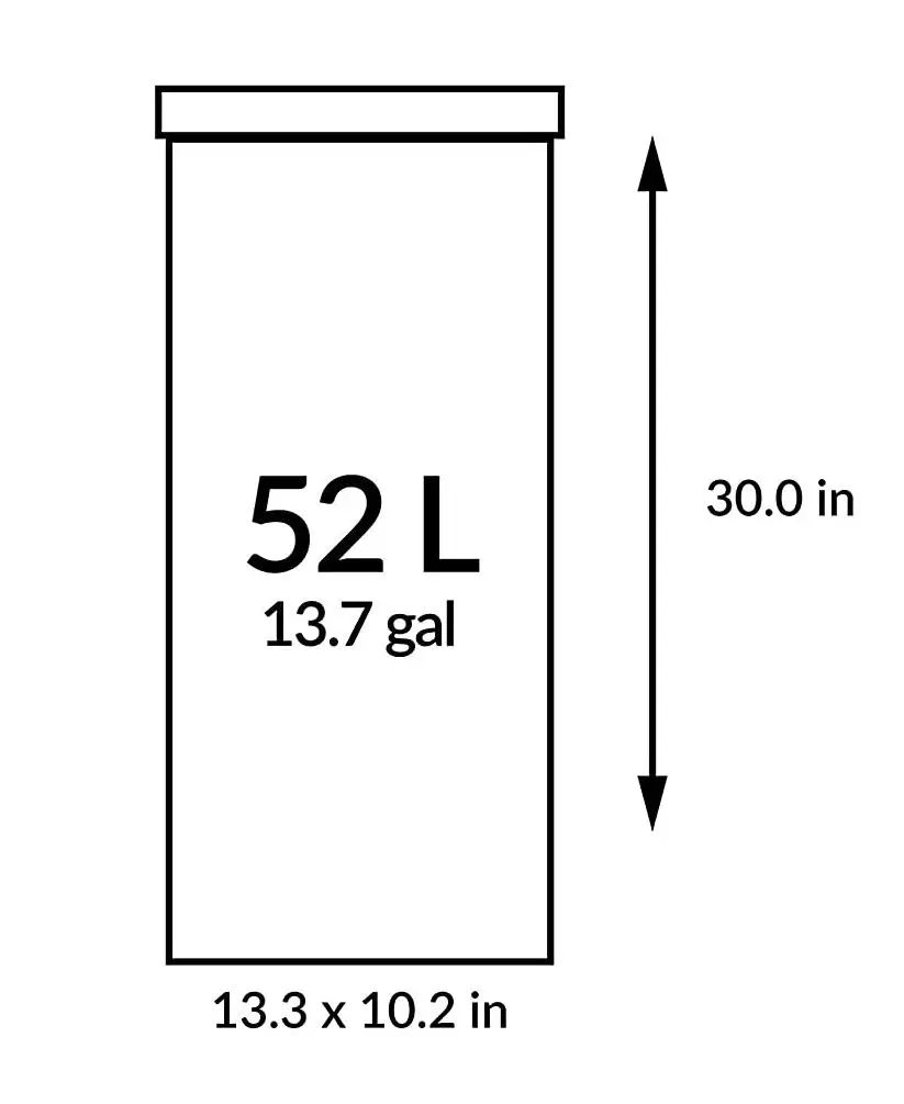 Мусорное ведро Hailo BigBox Swing XL 52L (White/Black)