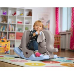 Jucarie-balansoar Big Rocking Elephant (Gray/Blue) Thumb