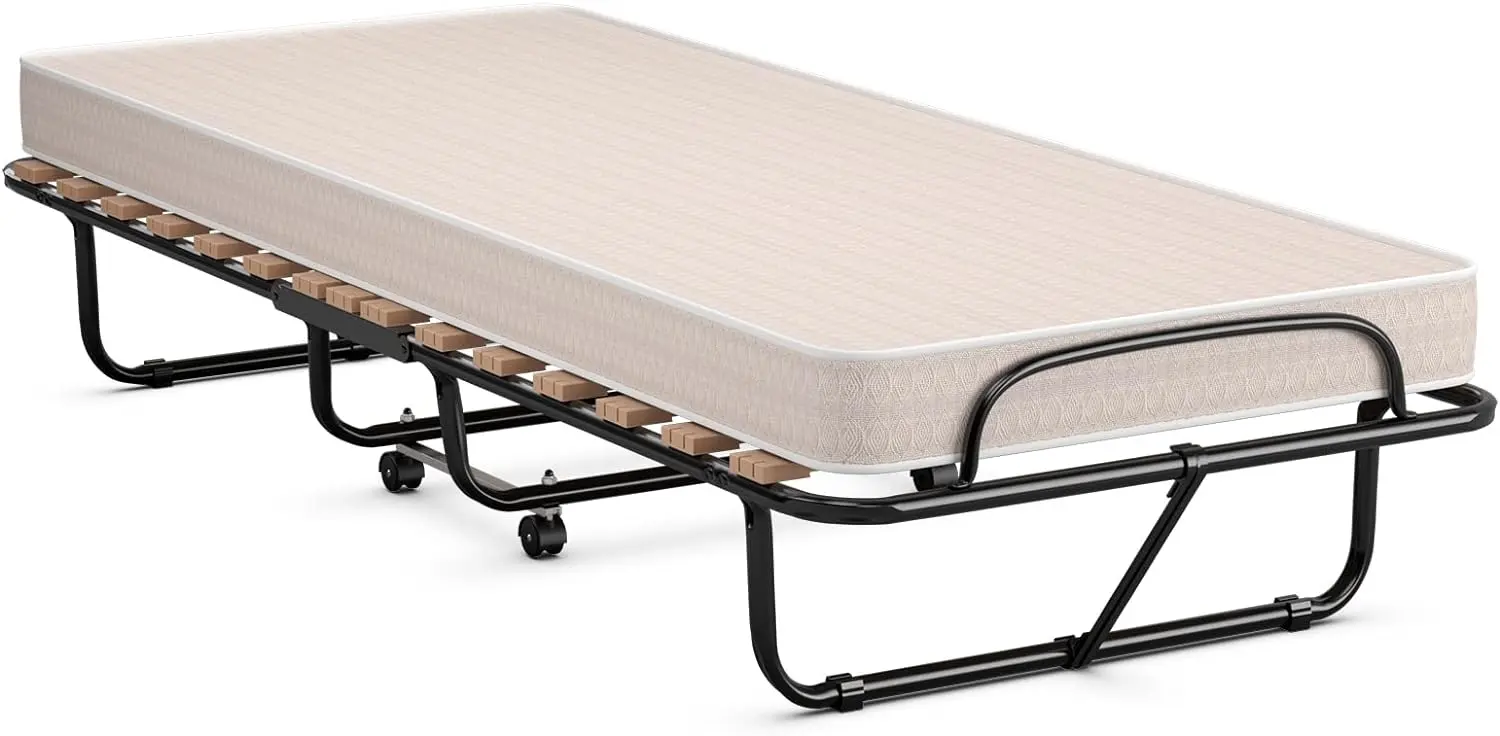 Pat pliabil Costway HW69255 (Beige/Black)