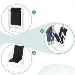 Стул складной GardenLine LEZ9948 (Black/White) Thumb