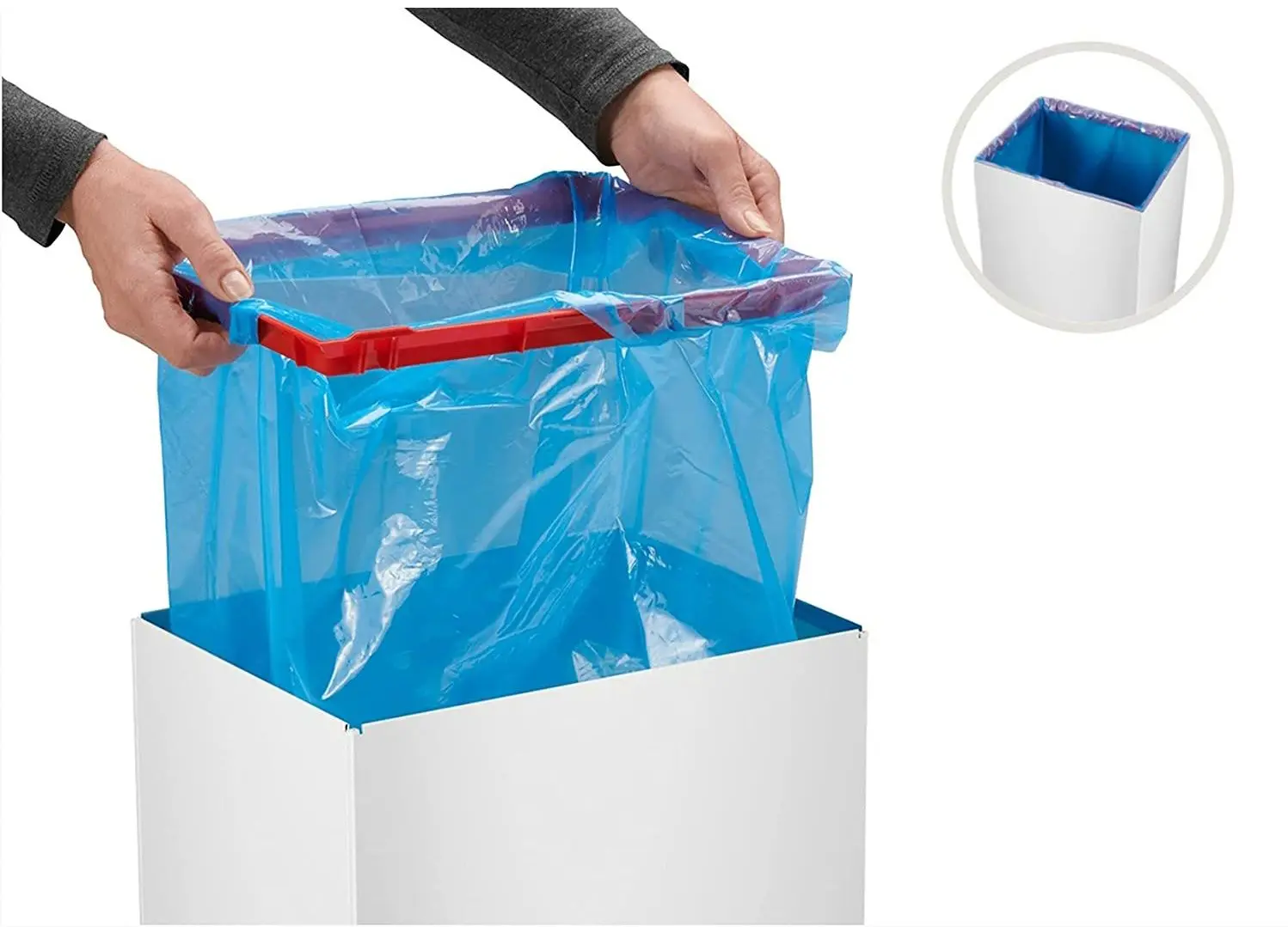 Мусорное ведро Hailo BigBox Swing XL 52L (White/Black)