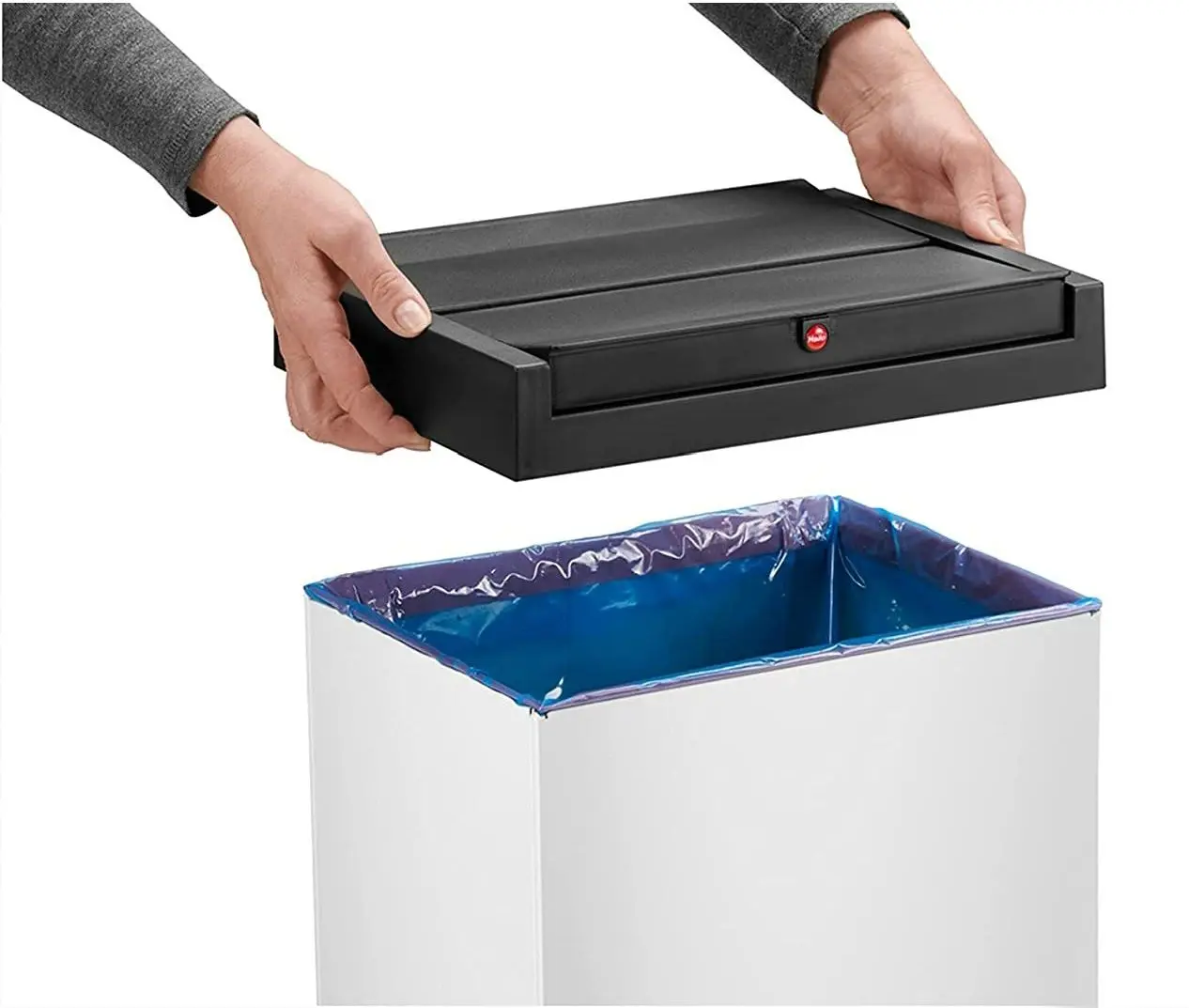 Мусорное ведро Hailo BigBox Swing XL 52L (White/Black)