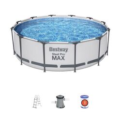 Каркасный бассейн Bestway Steel Pro Max 56418 (White/Grey) Thumb