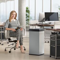 Мусорное ведро Hailo BigBox Swing XL 52L (White/Black) Thumb